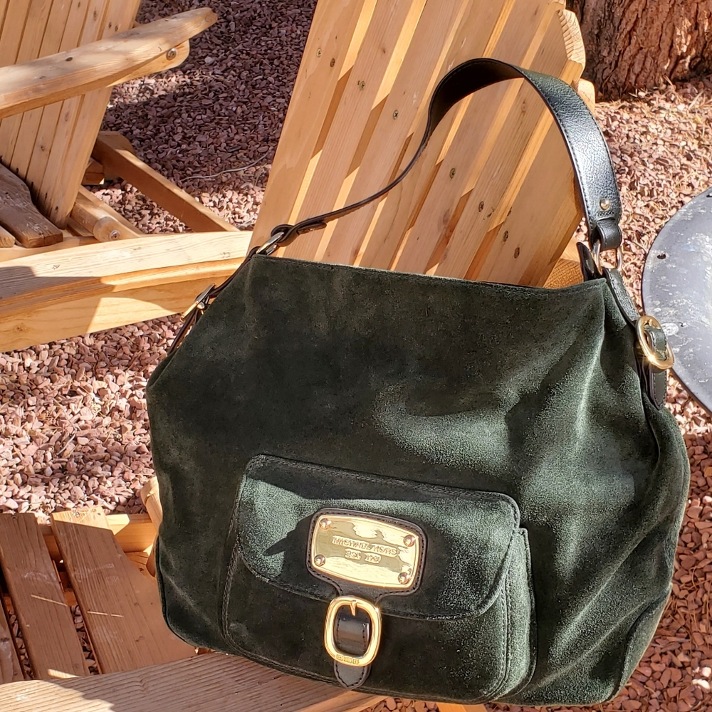SOLD - New Michael Kors Olive / Malachite Hudson Downtown Hobo